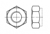 1000 Stück Sechskantmuttern mit Klemmteil, einteilig DIN 980 - Güteklasse 10 - verzinkt - M 6